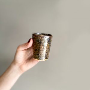 Gümüş Porselen Double Espresso Kahve Bardağı 2'li Set