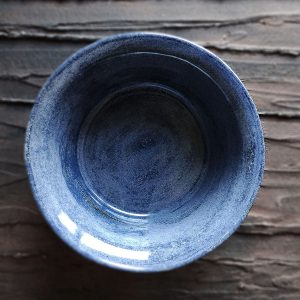 mavi porselen mama kabı