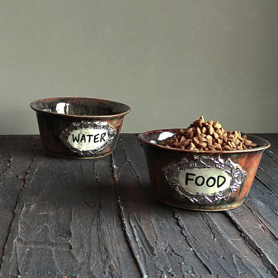 "Dragon" Küçük Boy Porselen Mama Kabı 2�li Set İYU SERAMİK