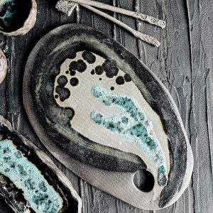 Ocean El Yapımı Seramik Sushi / Peynir Sunum Tabak Seti