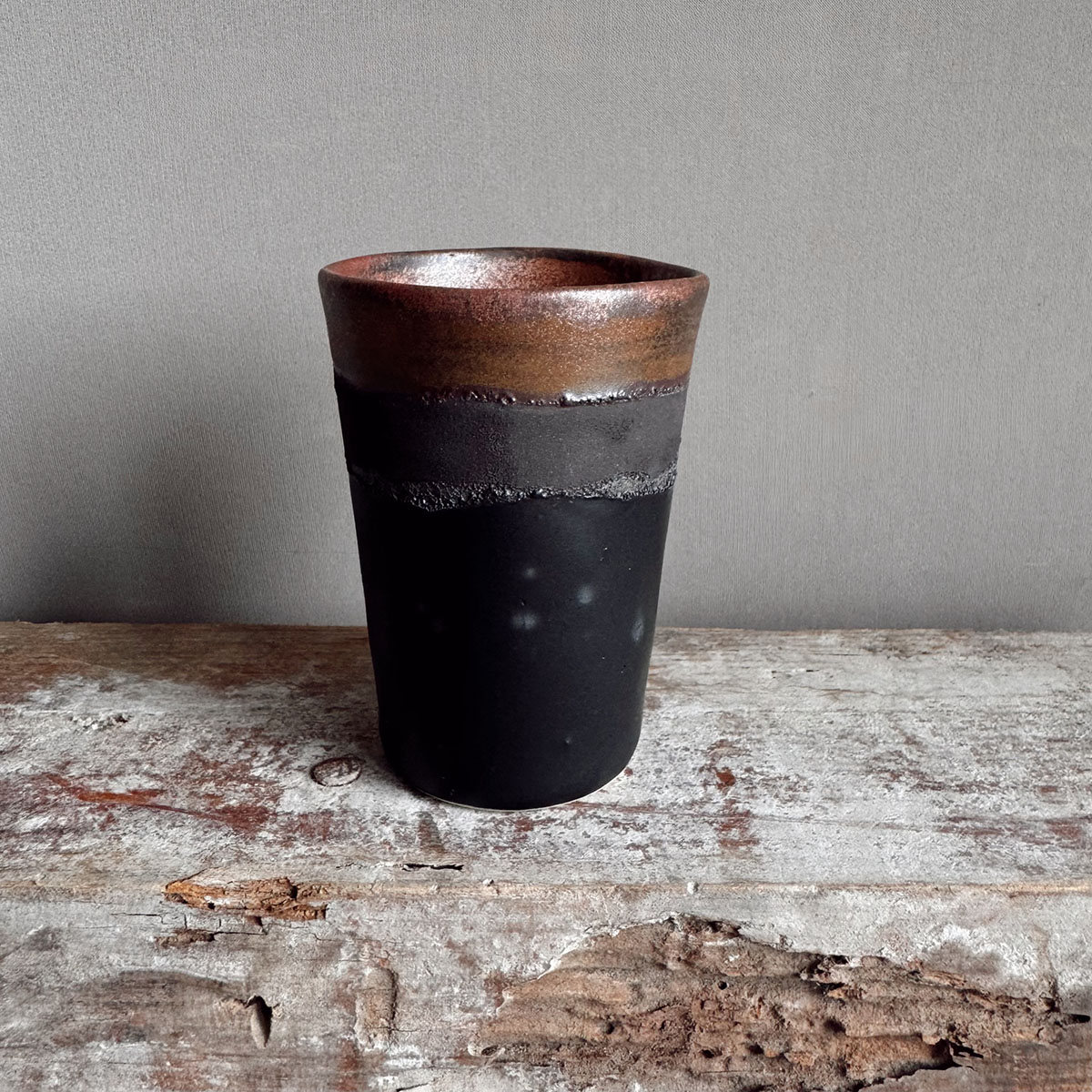 Magmatic | El Yapımı Stoneware Seramik Oval Double Espresso Kahve Bardağı