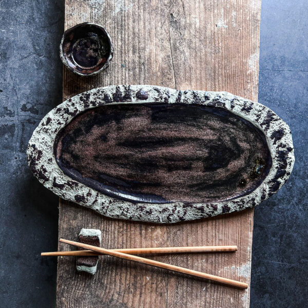 osaka el yapımı seramik sushi suşi servis tabak seti