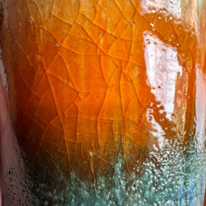 Orange Slice | El Yapımı Stoneware Seramik Oval Double Espresso Kahve Bardağı