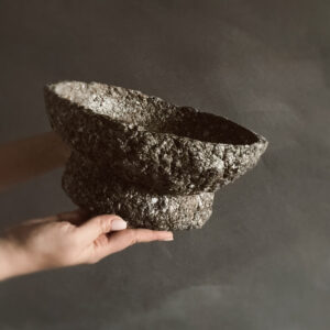 Lovens | Dekoratif El Yapımı Paper Mache Rustik Kase